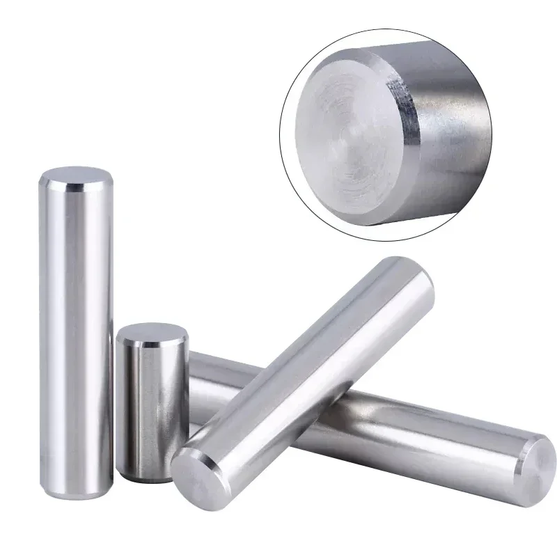 1000PCS 304 Stainless Steel Pin Double Chamfered Flat Head Cylindrical Pin Solid Locating Fixed Dowel M1 M1.5 M2 M3 &phi;3-30MM