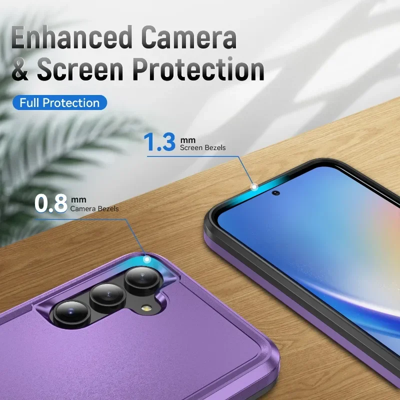 Luxury Armor Shockproof Mobile Phone Case for Samsung A05S 14 54 35 32 52 72 12 13 33 53 73 Soft and Hard Double Protection_voghion.com