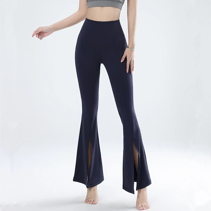 Women Flare Pant Bell-bottom Sport Leggings High Waist Wide-Leg