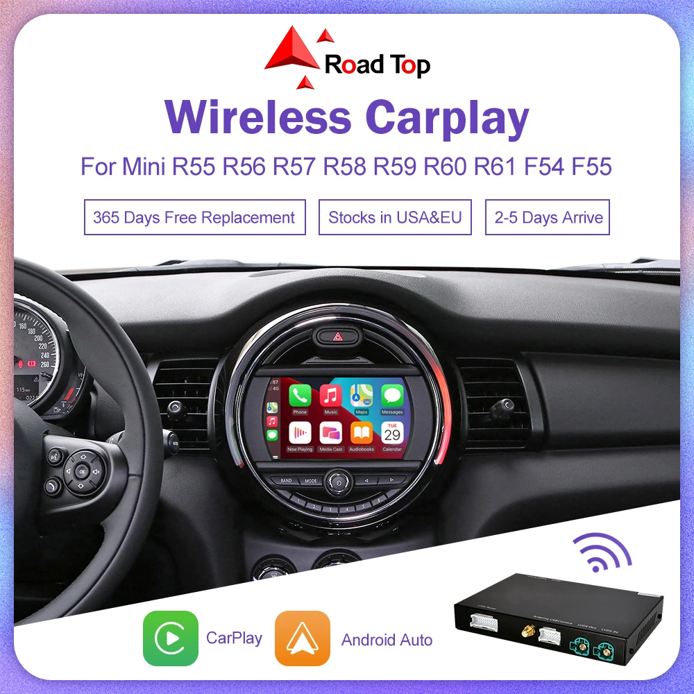 Wireless Apple Carplay Android Auto For Mini R55 R56 R57 R58 R59 R60 ...