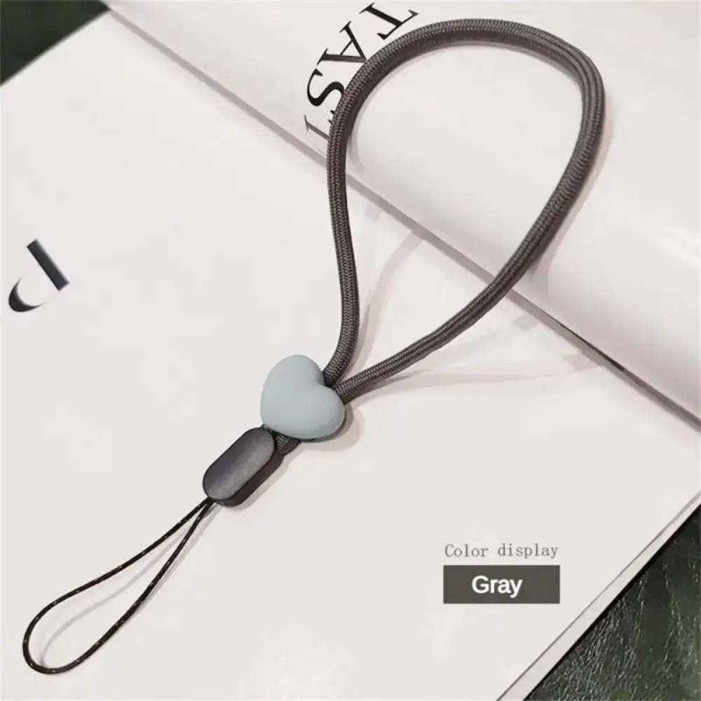 Fashion Mobile Phone Short Wrist Strap Peach Heart Resin Accessories Lanyard For Keys Phone Strap Elastic Mobile Phone Lanyard