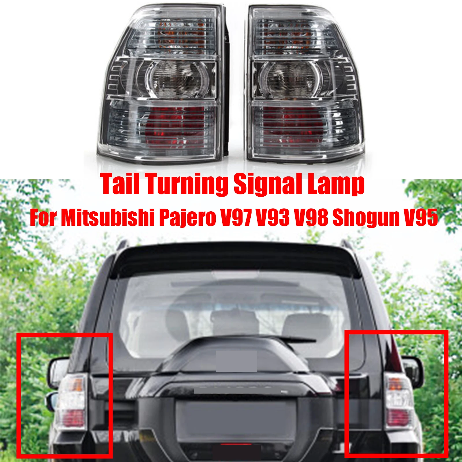 

Предупредительное оформление, задние фонари с лампочкой для Mitsubishi Pajero V97 V93 V98 Shogun V95