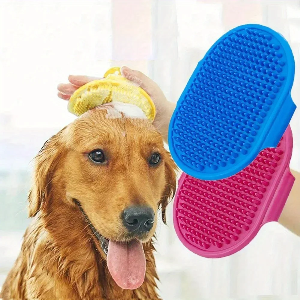 Pet Washing Gloves Silicone Dog Cat Bath Brush Comb Rubber Hair Grooming Massaging Kitchen Cleaning pet washing gloves