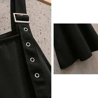 Women Sets Simple Solid Puff Sleeve Shirts Elegant Mid-calf Black Dress Spring Autumn Fashion 2 Pecs Ladies Hot Sale Ins Design 6