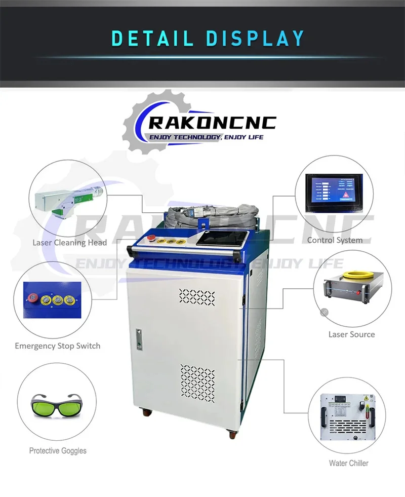 Jinan 1000W Laser Cleaning Machine Rust Removal Laser Cleaner Laser Blasting Rust Removing Machine 3