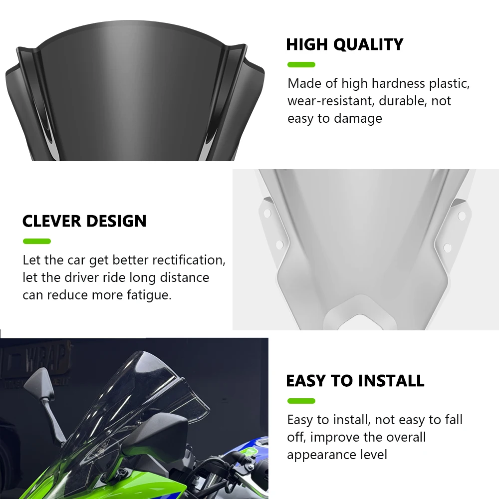 For Motorcycle Accessories Front windshield Double Bubble