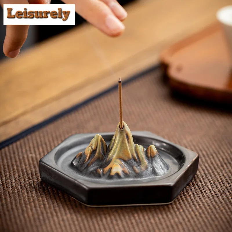 Ink-dyed Mountain Incense Holder Incense Smoke Waterfall Incense Burners Consecrate Censer Tea Items Accessories Ornaments Craft