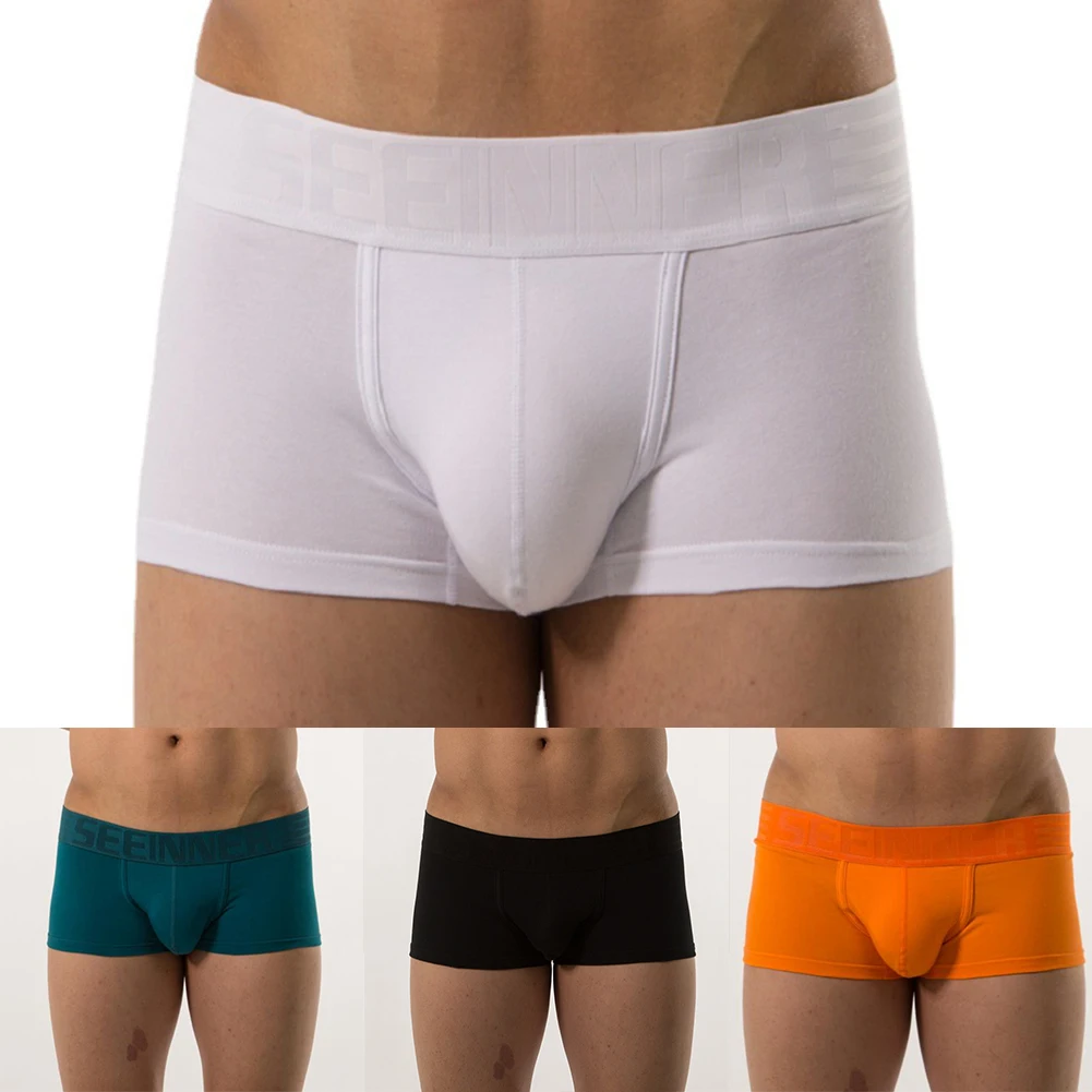 

2023 New Mens Low Rise Sleep Bottoms U Pouch Panties Boxer Briefs Underwear Bikini Underpants Short Men's Swimming Trunks