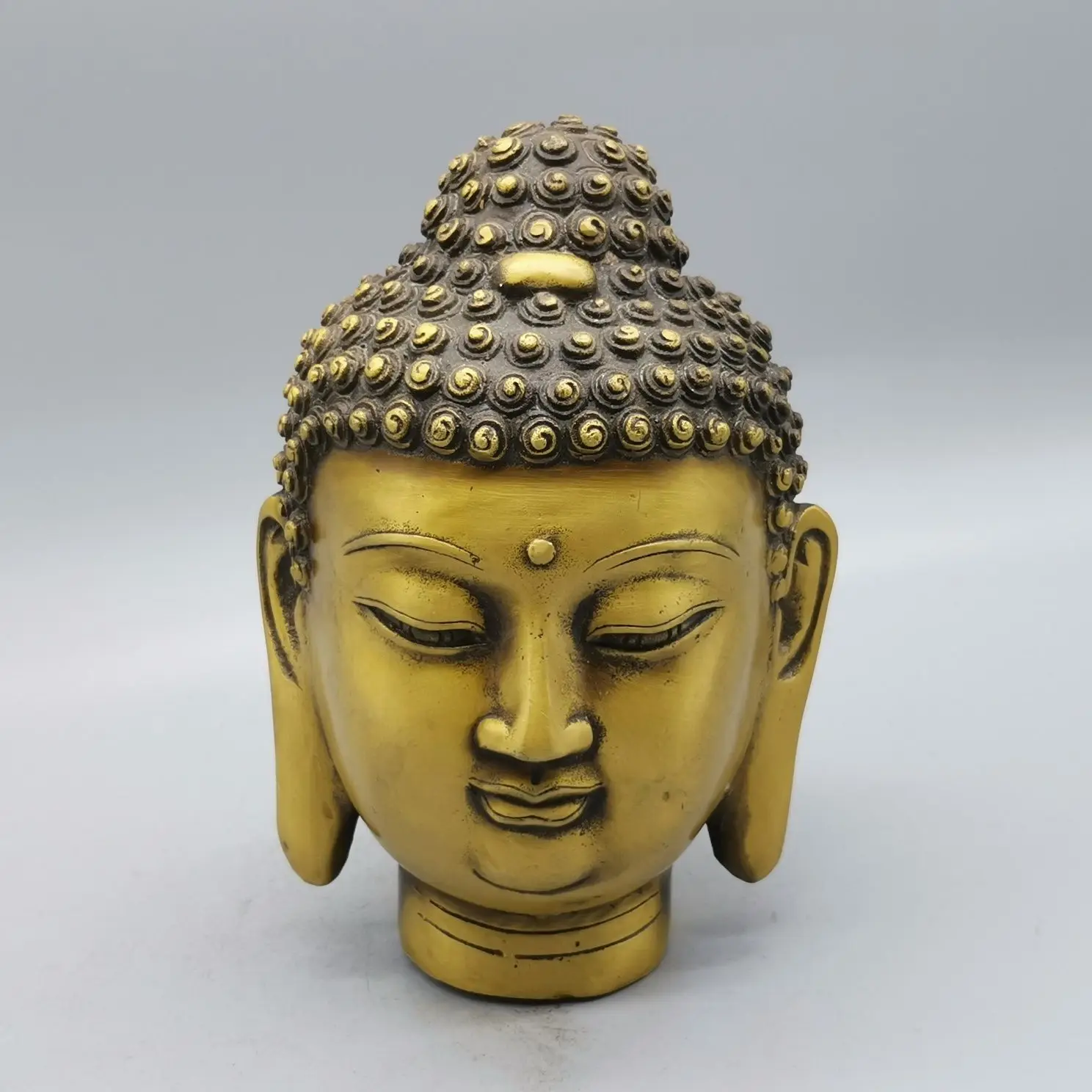 

Shakyamuni Buddha Statue Buddha Head Sculpture Brass Home Decoration Statue Handicraft Buddhist Decorative Ornament