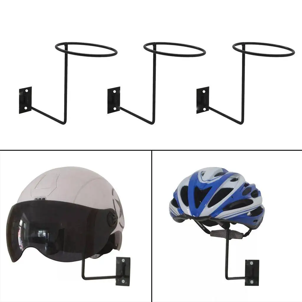 Motorcycle Helmet Holder 3/ 6pcs Motorcycle Helmet Holder Stand Wall Mounted Hat Holder Stand Heavy Duty Helmet Cowboy Hat Rack Hanger Hook motorcycle helmet holder