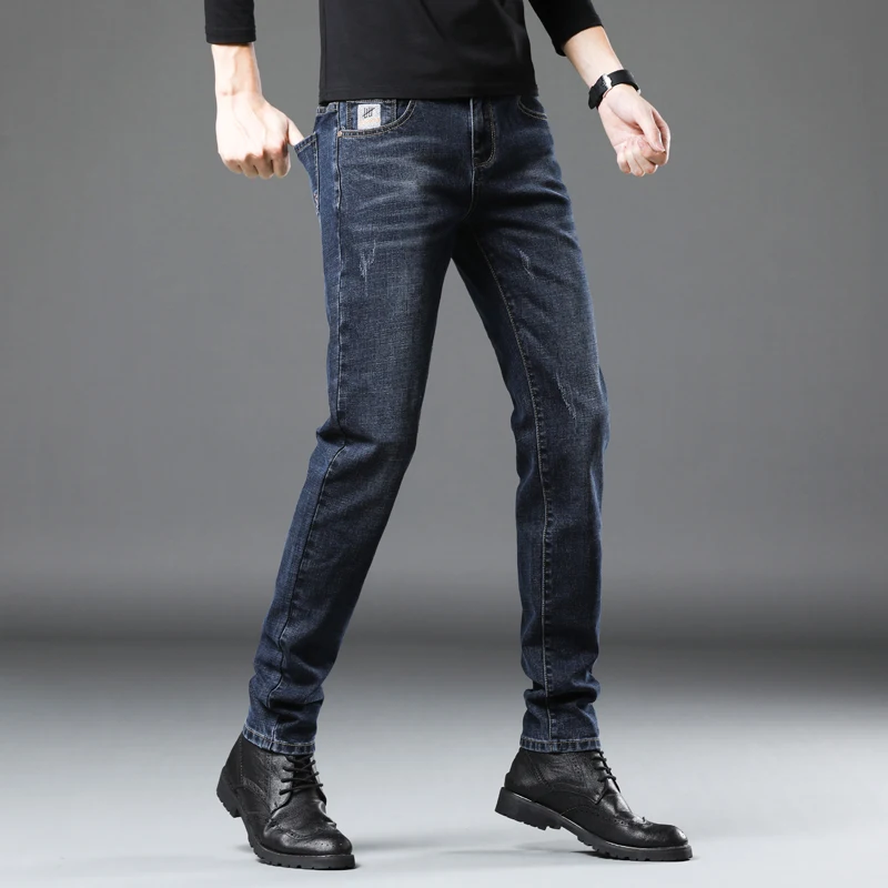 Men's Slim Denim And Casual Wear Jeans Brand Tight Trousers