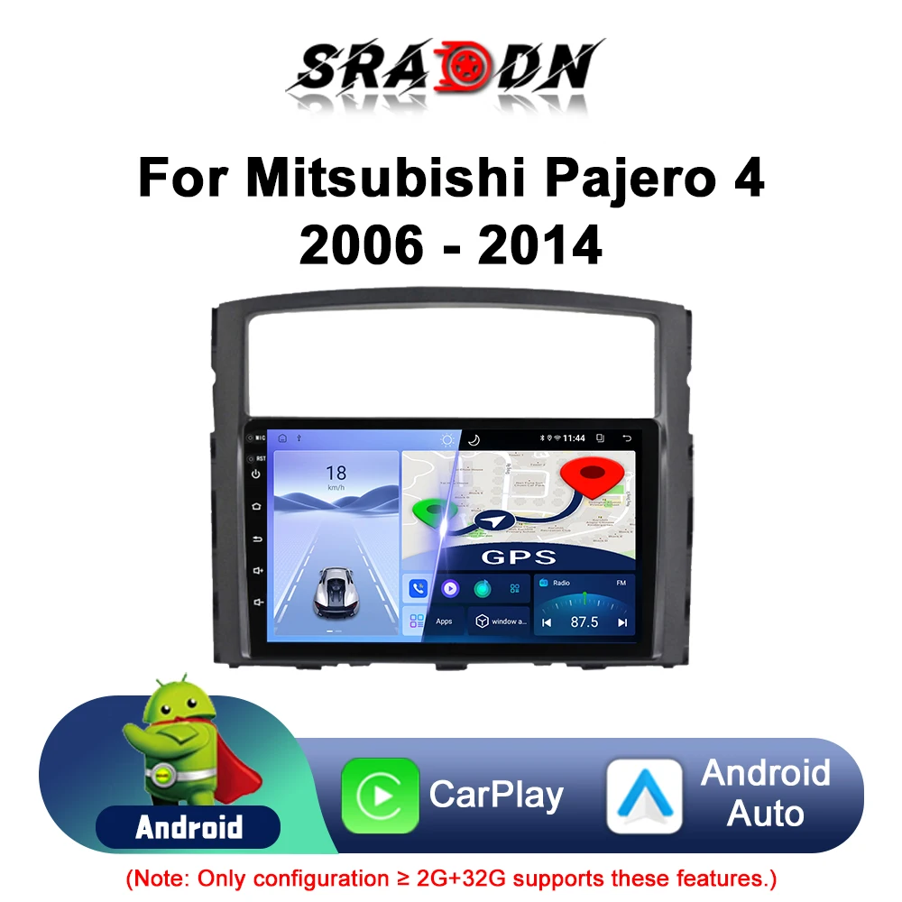 Mitsubishi Pajero 4 2006 2007 2008 2009 2010 2011 2012 2013 2014 안드로이드 차량용 라디오 자동차 멀티..