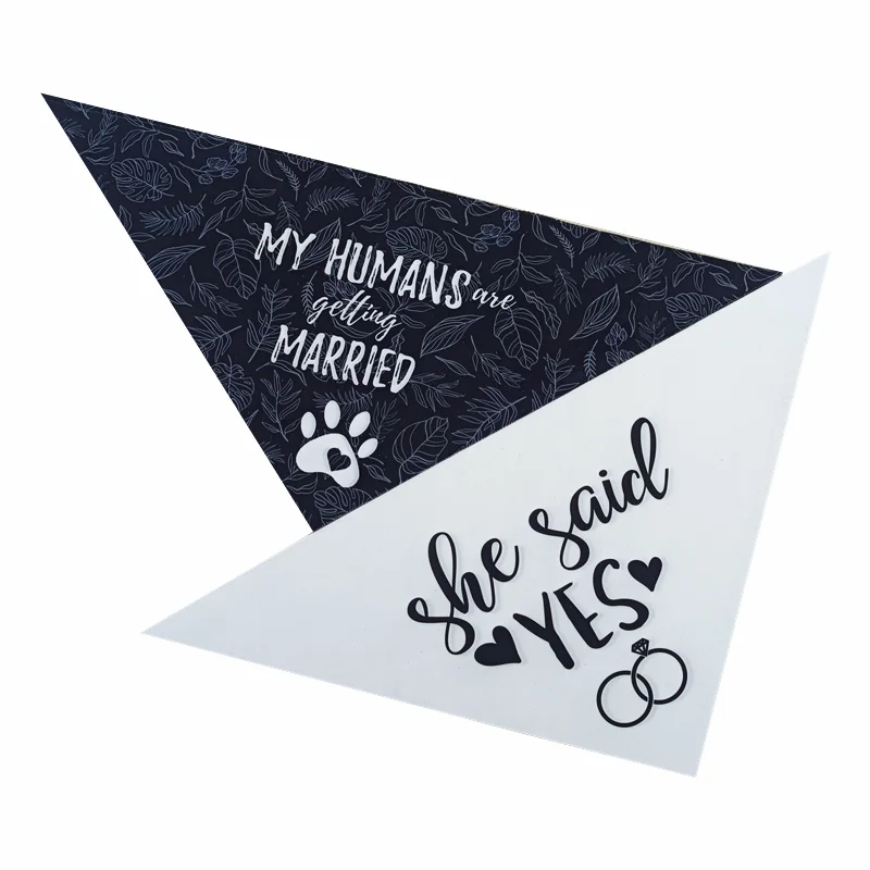 

Pack of 2 Dog Bandana Wedding Engagement Photos Pet Scarf Accessories Pet Accessories For Dog Lovers Bridal Shower Gift