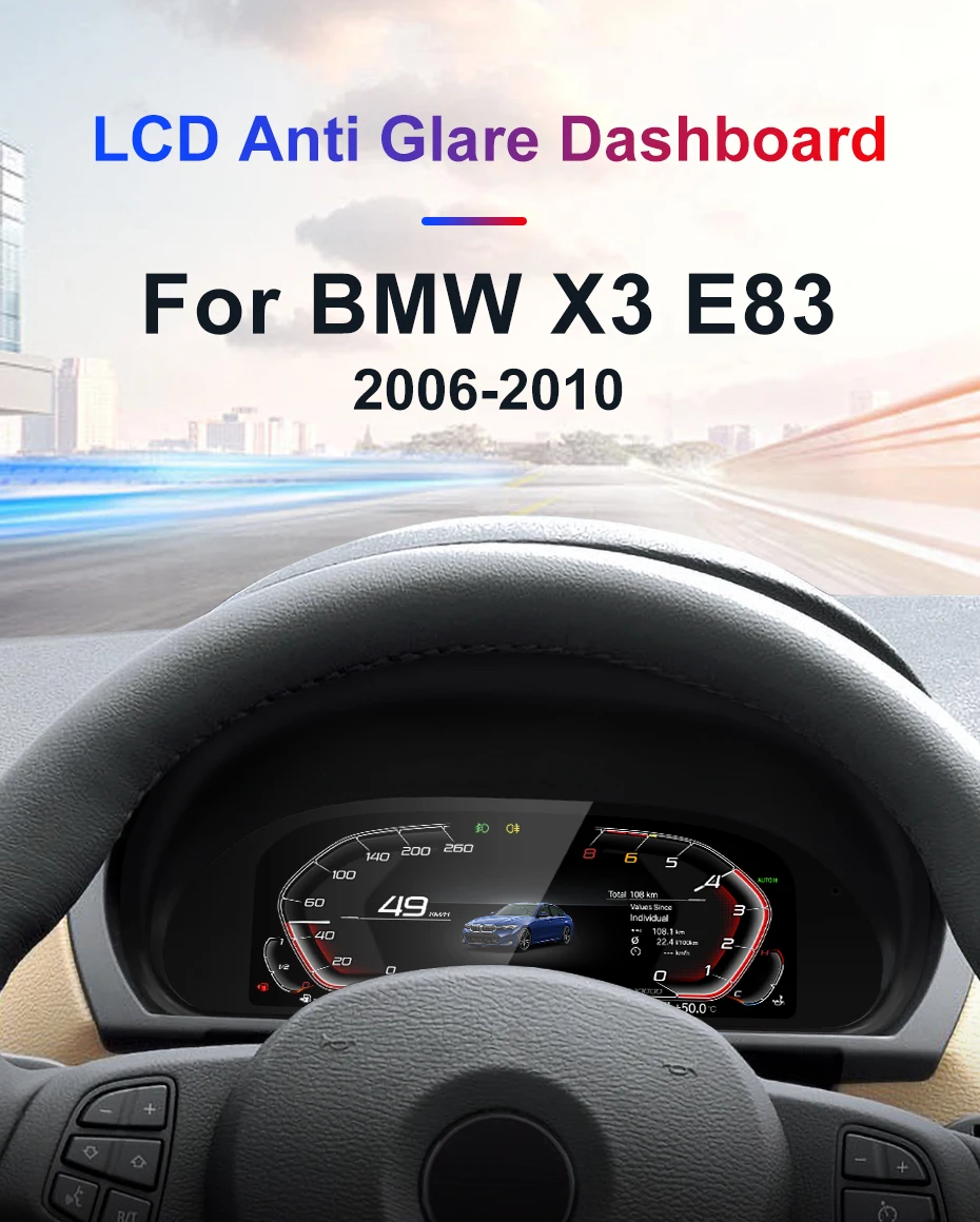 2026 New Product Facroy Price Digital LCD Car Dashboard For BMW X3 E83 2004 to 2