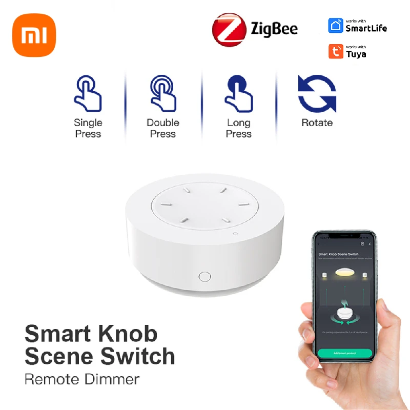 

Xiaomi Tuya ZigBee Smart Knob Switch Wireless Scene Switch Button Remote Dimmer Battery Automation Scenario Smart Life APP