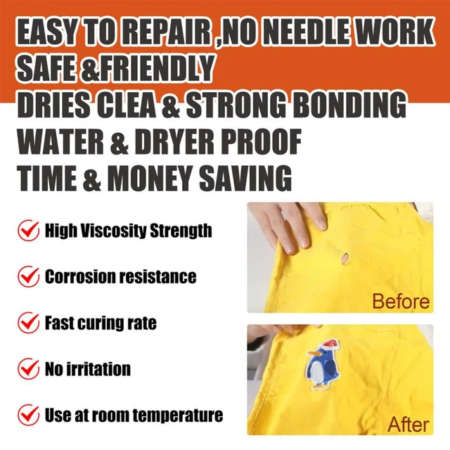 30ml High Viscosity Strength Fabric Glue Sewing Clothes Mending Glue 30s  Quick Dry Washable Ironing Adhesive Non-toxic Safe Glue - AliExpress