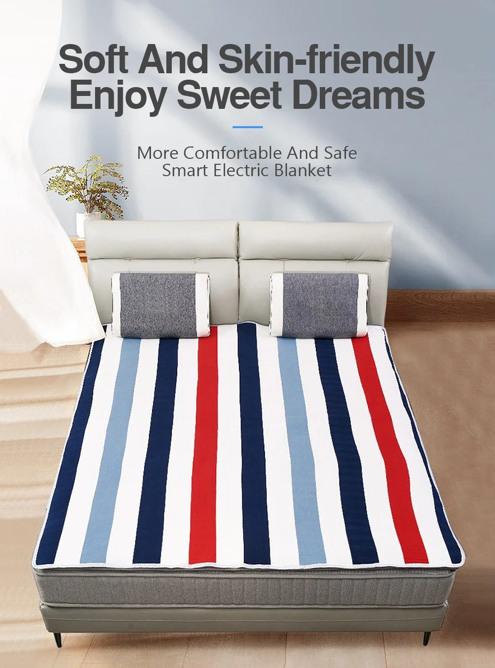 Electric Blanket 110-220V Heater Automatic Protection Type Thickening Electric Blanket Body Warmer Blanket Electric Mat Carpet 4