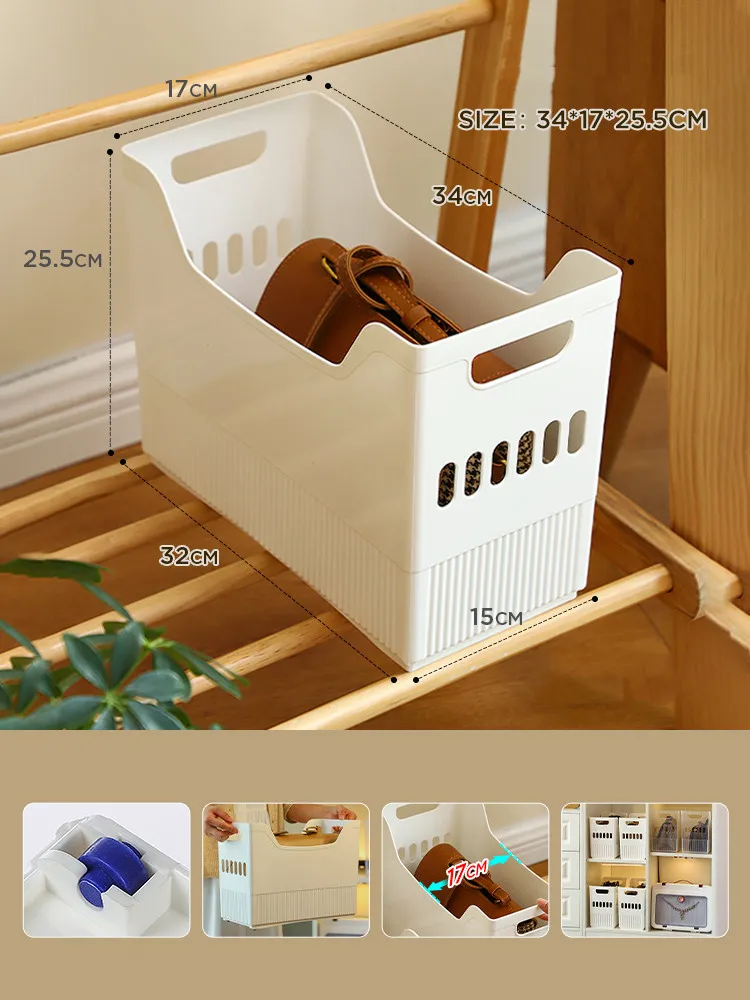 Elegante organizador de armario, caja de almacenamiento sin olor, capacidad  apilable, caja de almacenamiento con ventana transparente de ropa,  organizador de armario - AliExpress