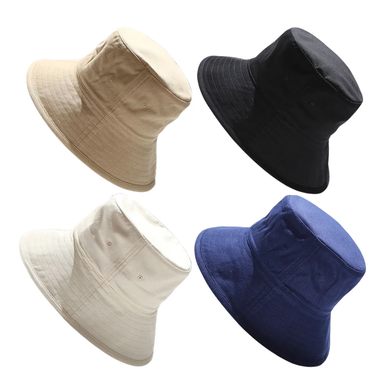 

New Adjustable Fisherman Hat Japanese Large Size Portable Sunscreen Fisherman Hat Spring And Summer Big Brim Pot Hat Unisex