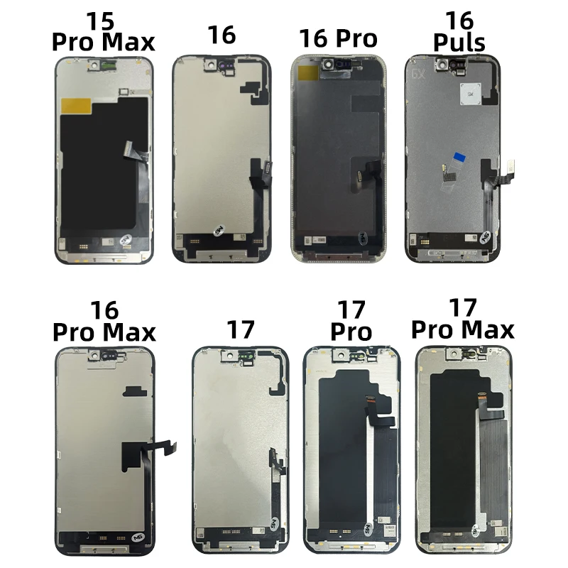 Display LCD INCELL con 3D Touch per iPhone X XR XS Max 11, 12 Mini, 13, 14 Pro, 15, 16, 17 Pro Max, 15 Plus - Ricambio Digitalizzatore - immagine 5
