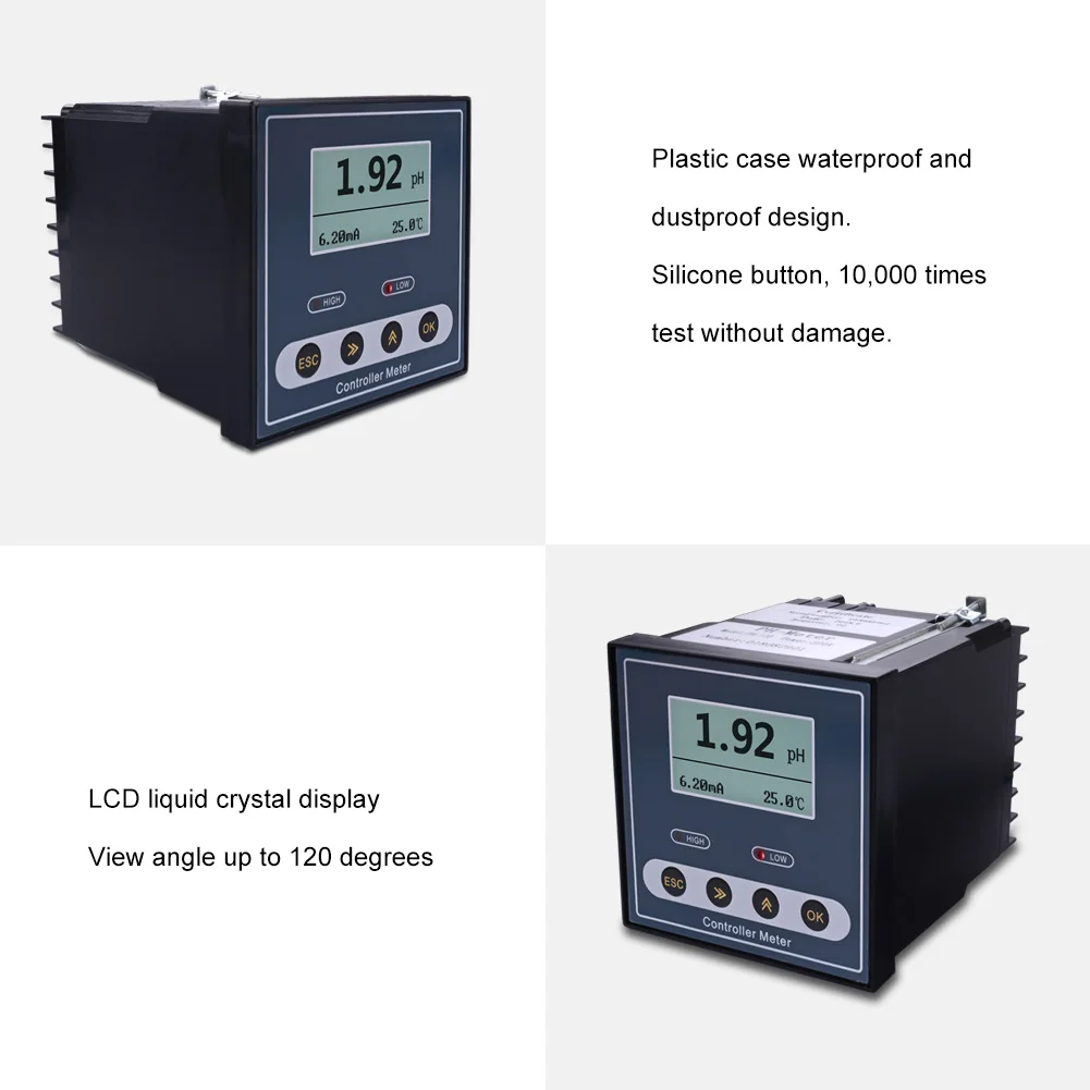 Original Online Industrial PH Controller ORP Meter Monitor Digital 0.02 PH 1MV U