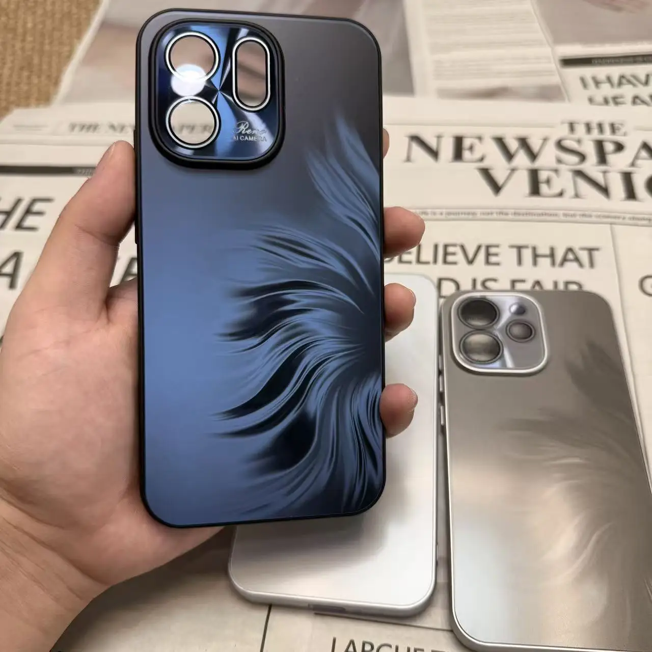 Luxury Electroplated Frosted Acrylic Shockproof Case with Full Lens Protection