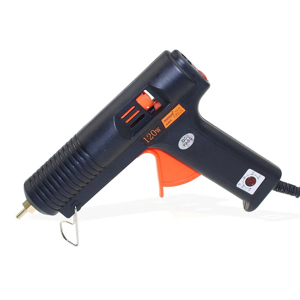 Hot Melt Glue Gun 120W 11mm Adhesive Thermo Glue Gun Handy Heater Temperature Control Industrial With Glue Stick