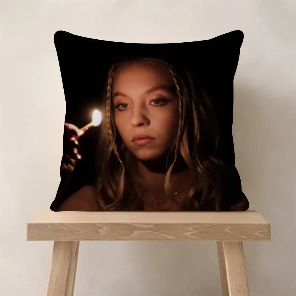 Kissenbezug mit Schauspielerin Sydney Sweeney Motiv, Farmhaus-Dekor, Zierkissenbezüge für Couch-Dekorationen – Detail 9