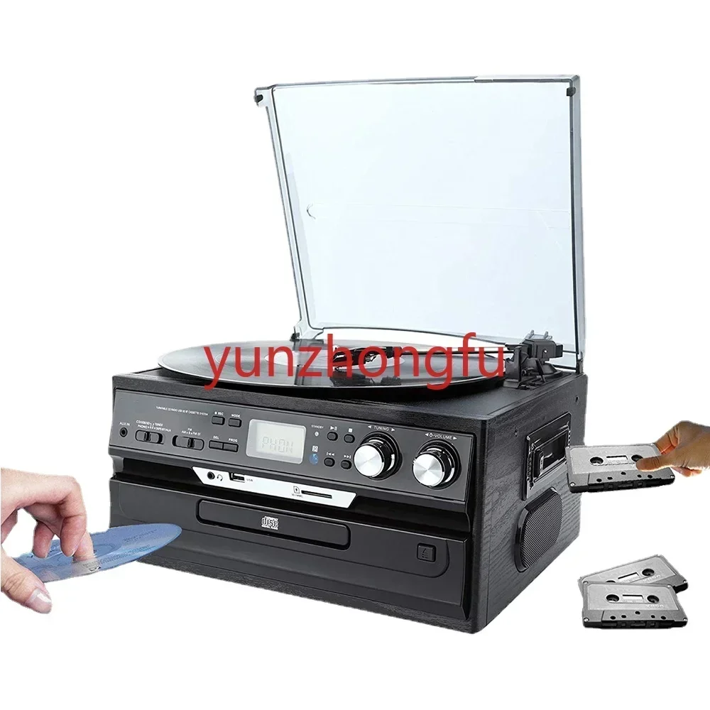 

Портативный деревянный виниловый USB-проигрыватель пластинок в стиле ретро