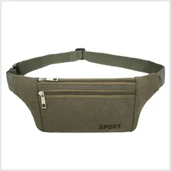 Canvas Fanny Pack Waist Belt Bag for Travel and Outdoor Adventures (NEW green)