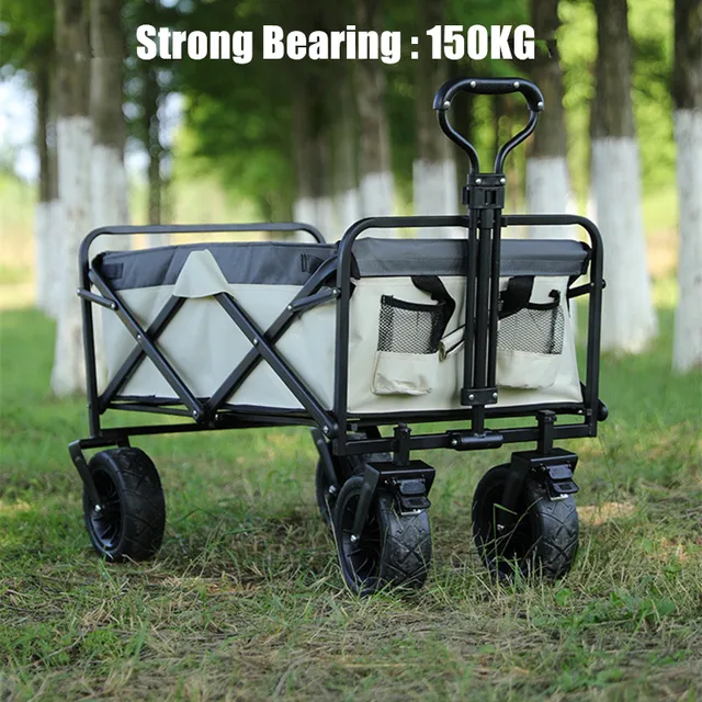 Összecsukható Kemping Teherautó Piknik Kocsi Háztartási Élelmiszerbolt Bevásárlókosár Kültéri Asztali Poggyász Tároló - Image 3