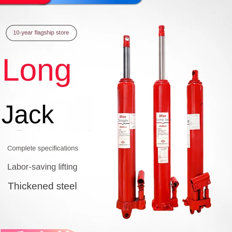 

Extended jack hydraulic/hydraulic vertical top single and double pump crane top 12 tons 5/8 tons stroke top