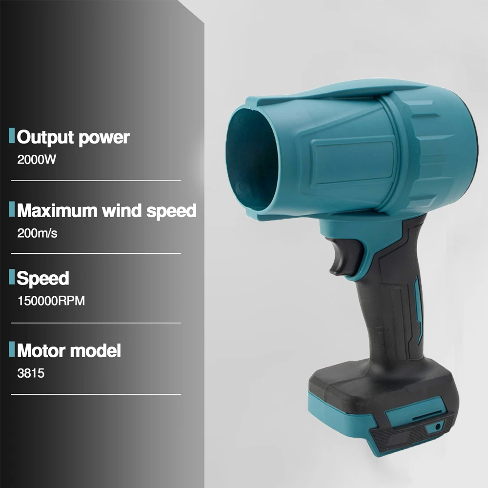 200M/S Kabelloser Hand-Turbogebläse-Ventilator, leistungsstarker elektrischer Staubbläser für Makita 18V Akku – Detail 3