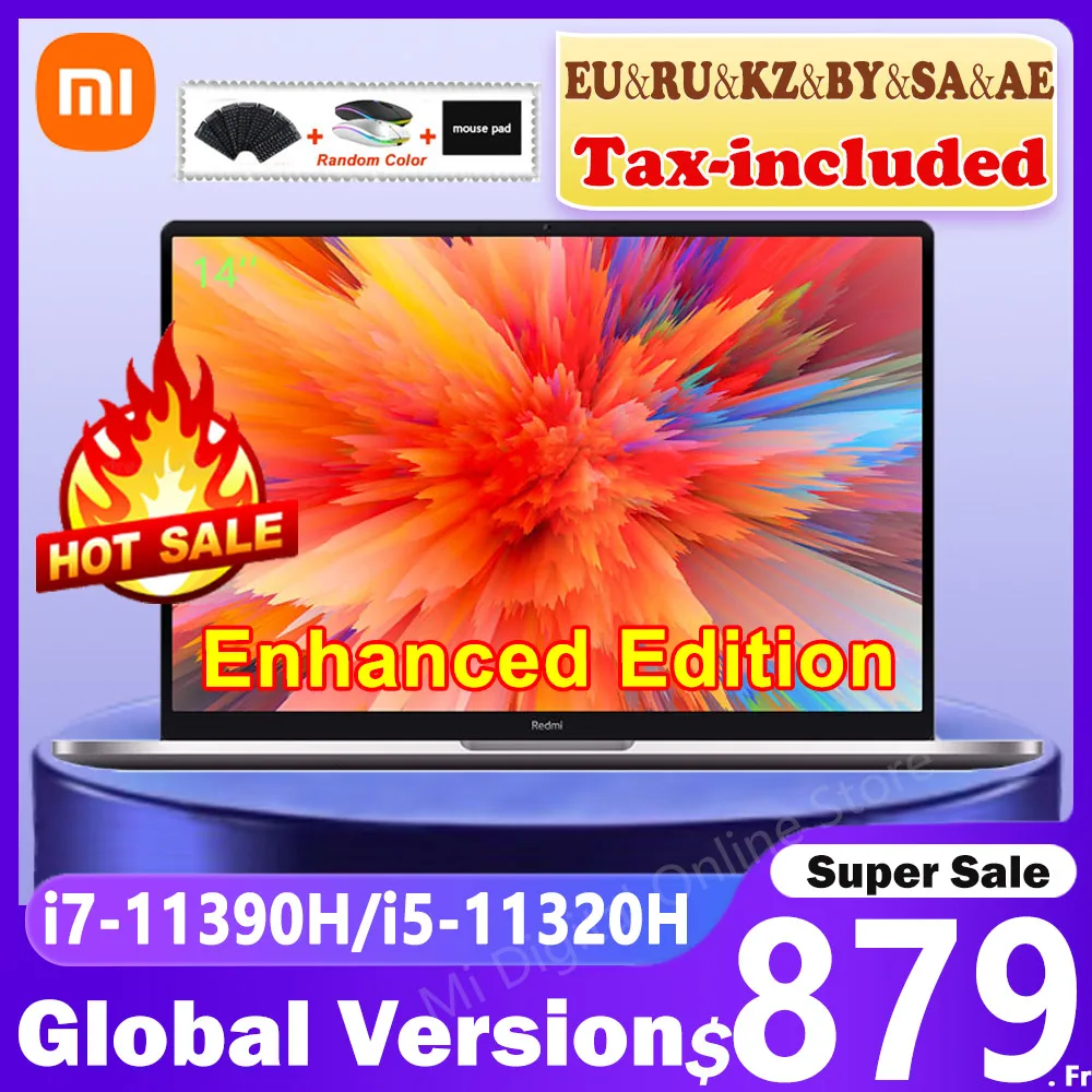 Улучшенная версия Xiaomi RedmiBook Laptop Pro 14 Intel Core i7-11390H/i5-11320H 16 ГБ + 512 полный экран 2 5 K