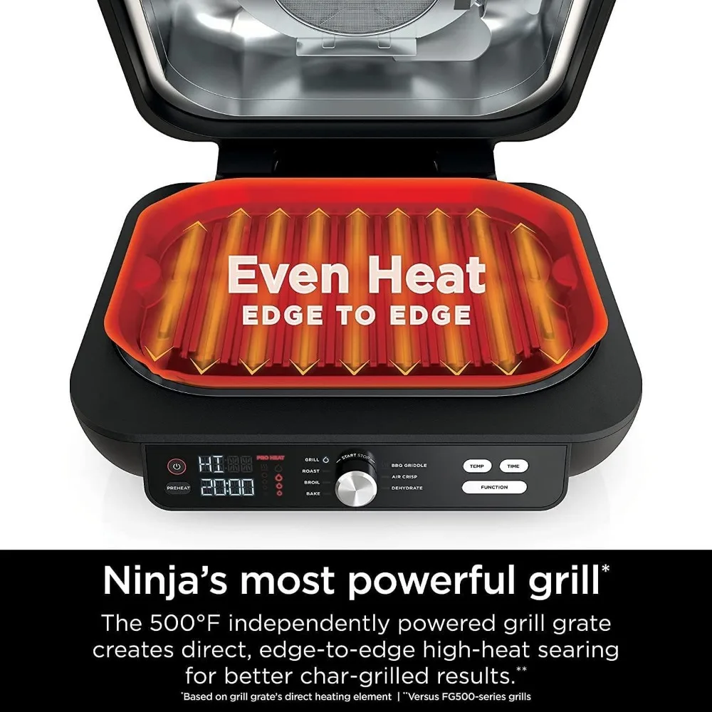 IG601 Foodi XL 7-in-1 Electric Indoor Grill Combo, use Opened or Closed, Air Fry, Dehydrate & More 3