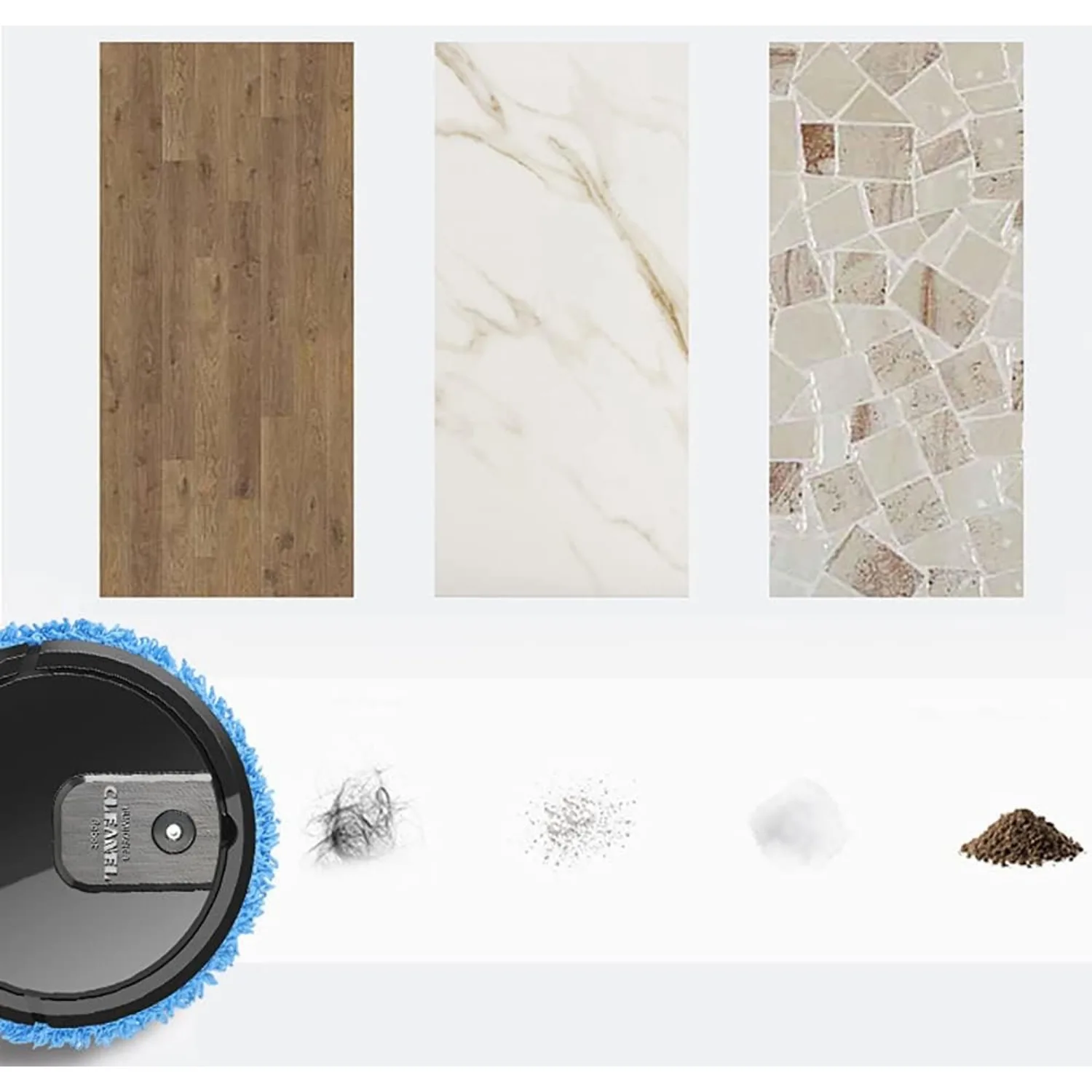 Robot Vacuum Cleaner,Intelligent Vacuum Cleaner with Wiping Function, Smart Dynamic Navigation for Pet Hair, Floors, Hard Floors 6