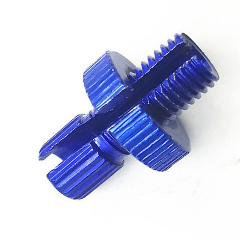 Blue Motorcycle M10 10mm Clutch Lever Cable Adjuster Kit Bolt Lock Nut