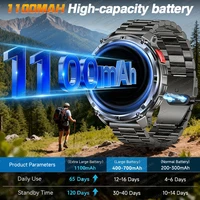 2026 New T-Rex 3 Pro Smart Watch 1100mAh Long Battery Dual-Band GPS 10ATM Waterproof Military Grade Sports Outdoor Smartwatches - Image 2