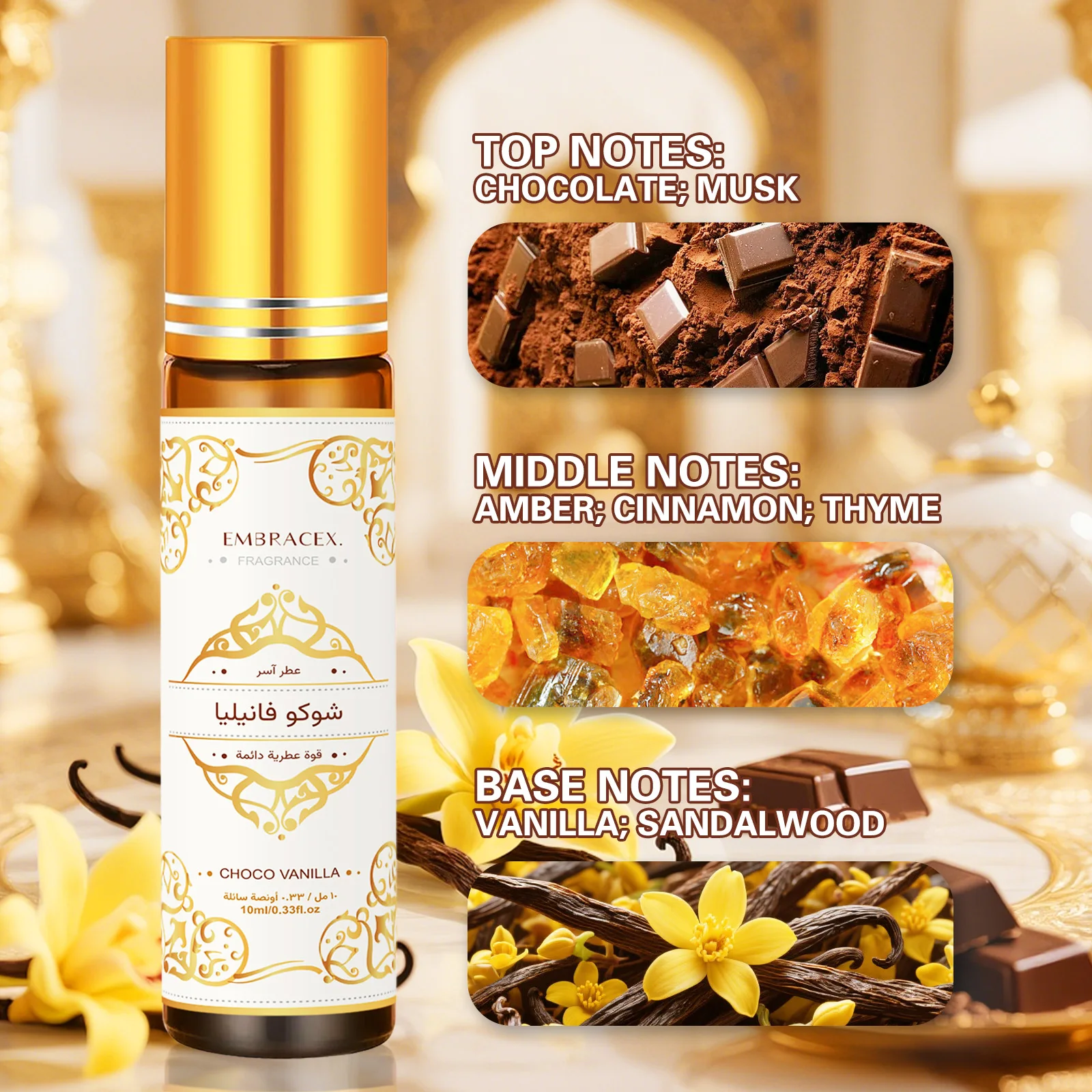 Choco Vanilla Roller Perfume Aromatherapy Eau De Toilette Gift_voghion.com