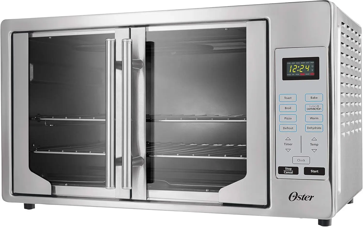 8-in-1 Countertop Toaster Oven, XL Fits 2 16" Pizzas, Stainless Steel French Door