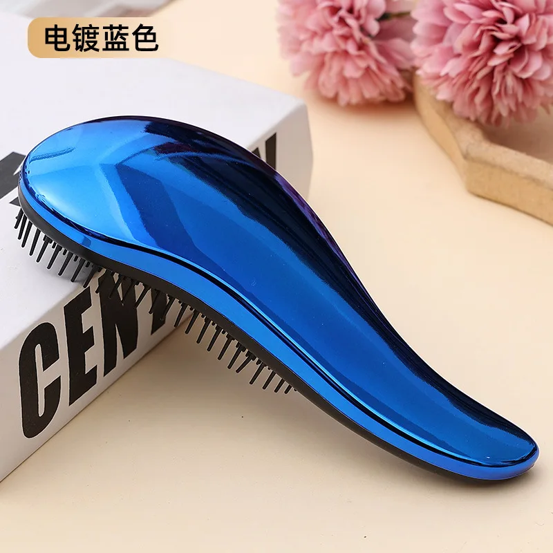 Vibrant Rose Anti-Static Detangling Hair Brush for Women - Scalp Care & Styling Tool