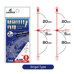Letoyo Carbon Line Squid Fishing Leader Set - Premium Sea Fishing Accessories (Single type)