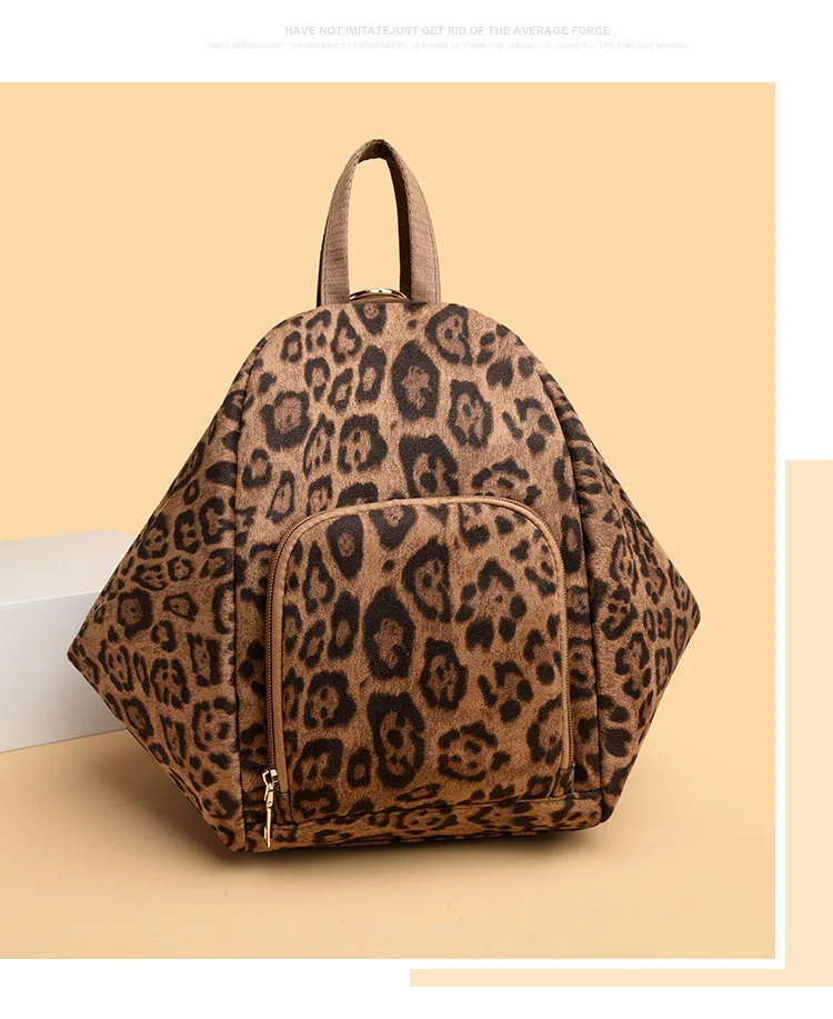 Persönlichkeit Trendy Rucksack Für Frauen Reisen Leichte Neueste Hochwertige Leopard Print frauen Tasche Outdoor Täglichen Backage – Detail 12