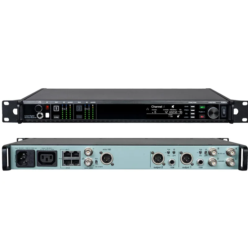 Professional Wireless Microphone Dual Channel 1:1 AD4D Beta58A 500/600MHZ True Diversity Wireless Condenser Microphone Stage