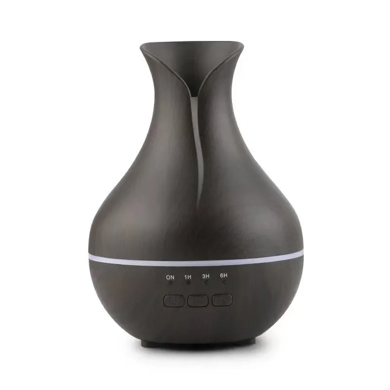 An image of a WiFi-enabled aroma diffuser that also functions as a home security device with a built-in 1080P HD mini camera.