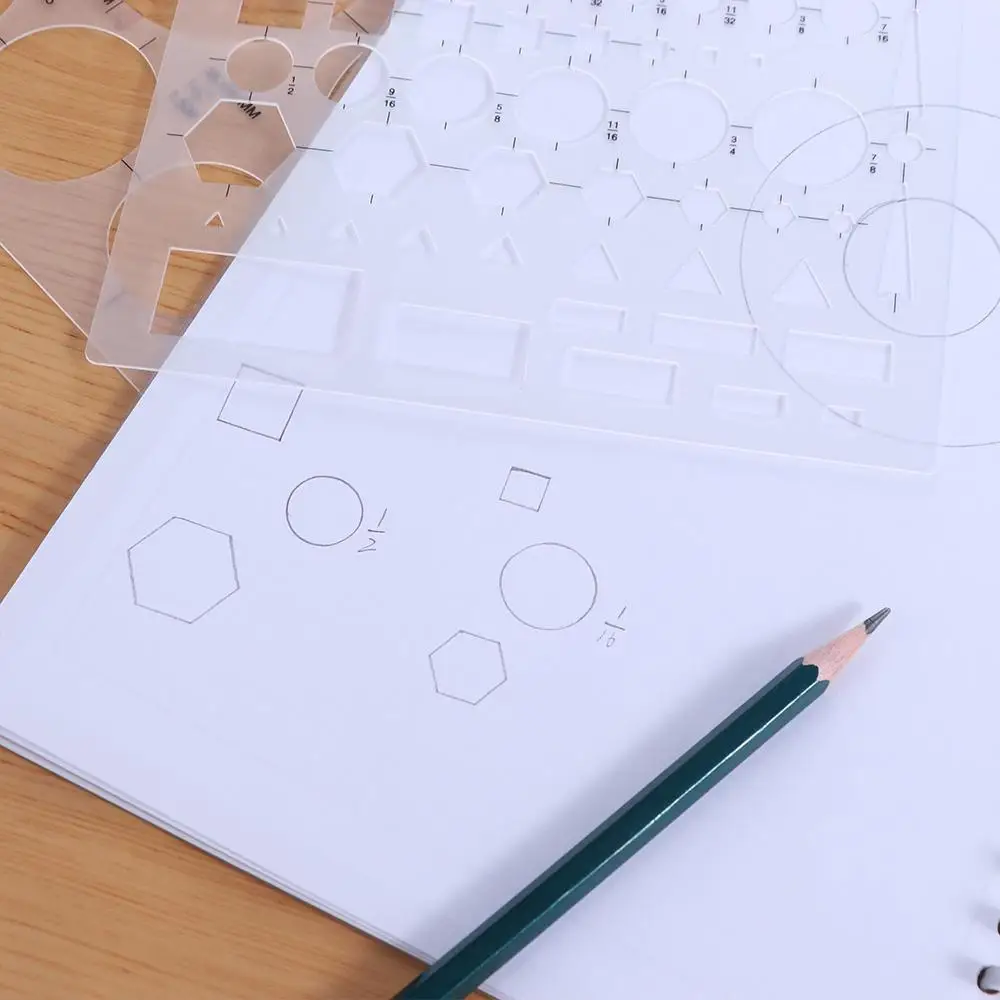 3Pcs 3 크기 라운드 템플릿 DIY 다용도 다기능 기하학적 눈금자 내구성 창의력 원형 그리기 도구 학생