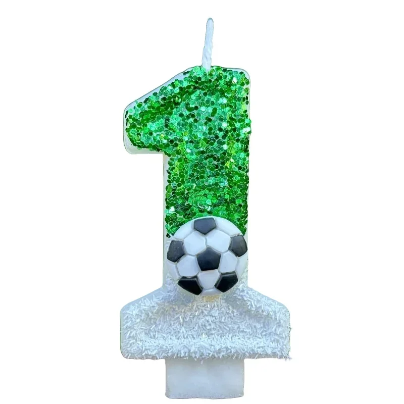 Football Birthday Candles 0-9 for Boy Party Cake
