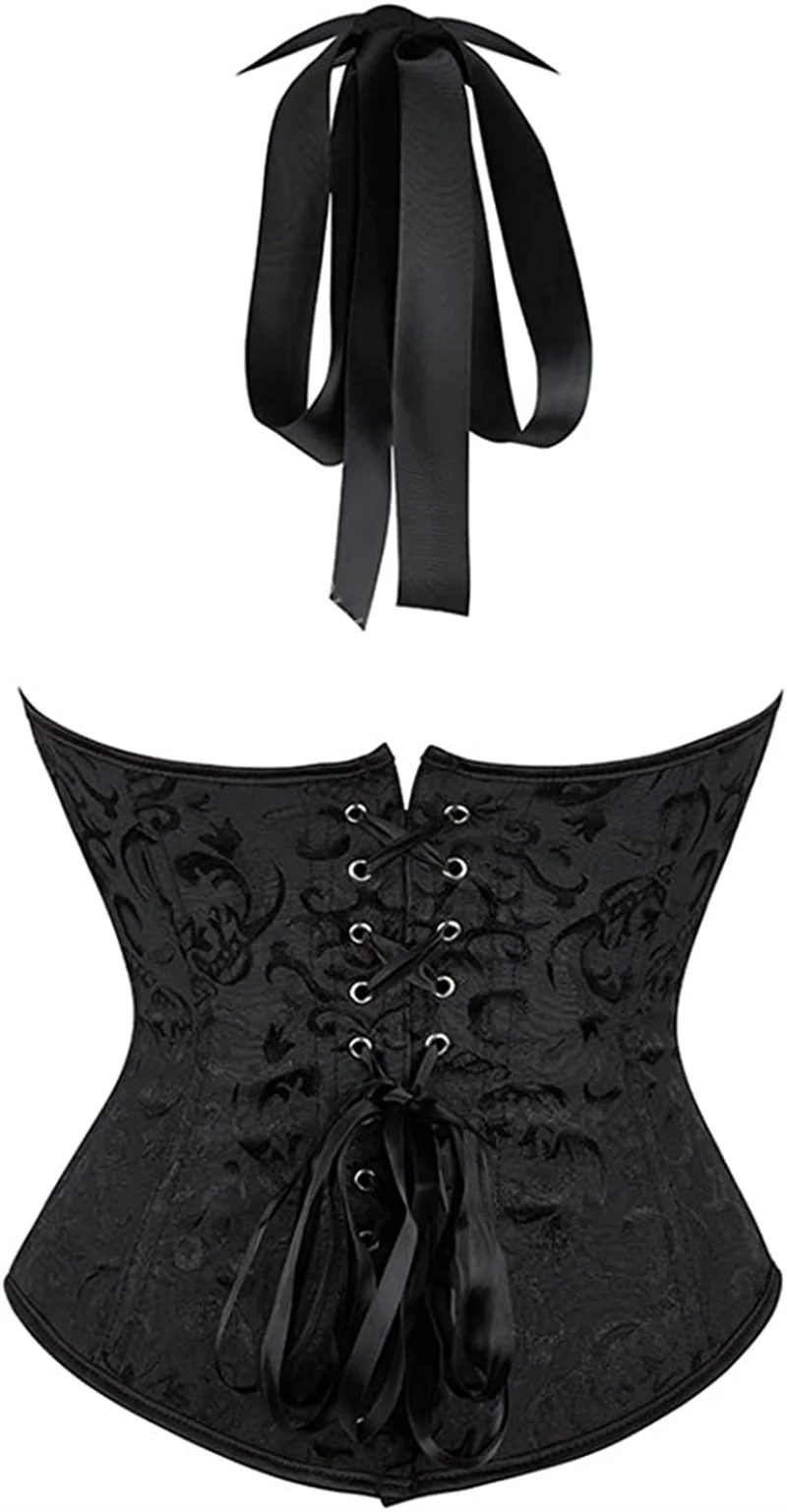 Sapubonva Underbust Corset with Straps Top Plus Size Embroidery Vest  Overbust Corselet Gothic Women Vintage Lingerie Sexy Korset