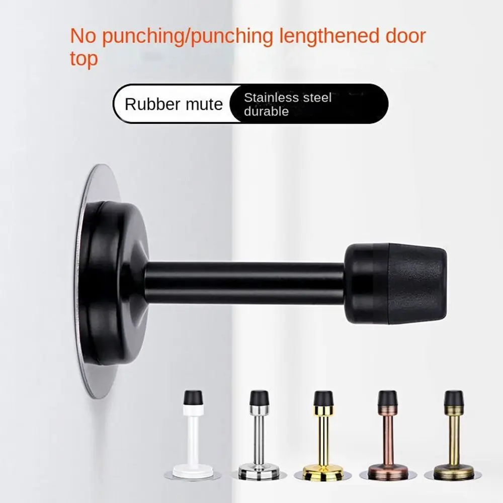 Durable Stainless Steel Door Stopper Wall Protector Anti-Collision Door Crash Pad Noise Canceling Hardware Holder