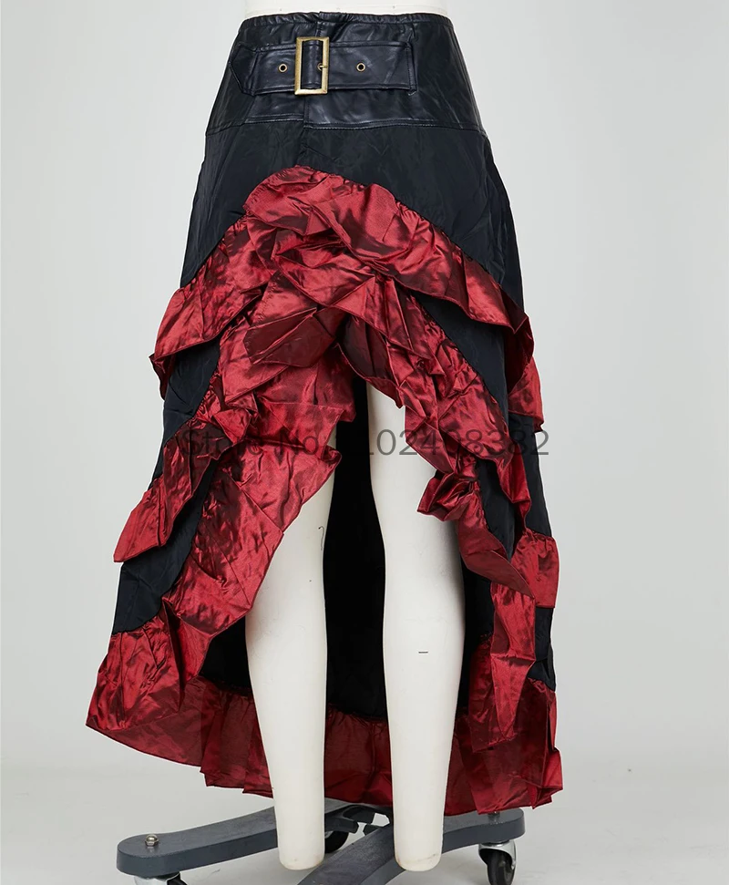 

Винтажные женские пиратские юбки, готический Асимметричный корсет с оборками, подходящие юбки, средневековое платье в стиле стимпанк